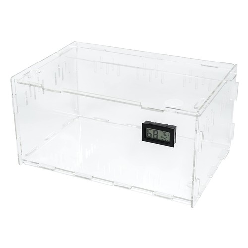 BETAZOOER Reptile Terrarium Breeding Tank Acrylic Reptile Feeding Box with Te... - Picture 1 of 9