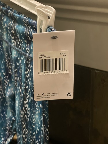 Nike Girls Dri-Fit Leggings Multicolor Hypnotic Blue Christmas Size 6X NWT - Picture 5 of 5