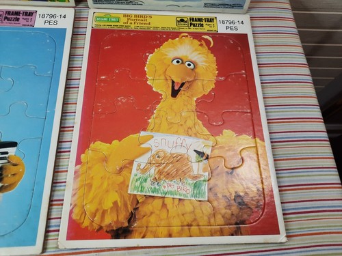 6 Vintage Golden Sesame Street Frame Tray Puzzle Lot 1980s 1986 Cardboard - Picture 7 of 8