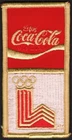 Vintage uniform patch COCA COLA with the 1980 Lake Placid Olympic logo n-mint+