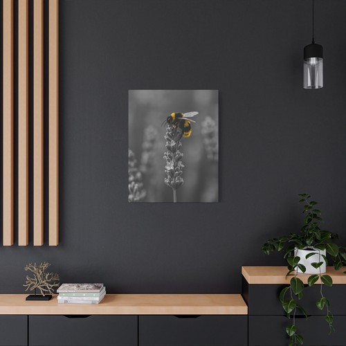 Bumblebee on Lavender Canvas Wall Art – Minimalist Nature Print | Yellow Accent - Picture 21 of 55