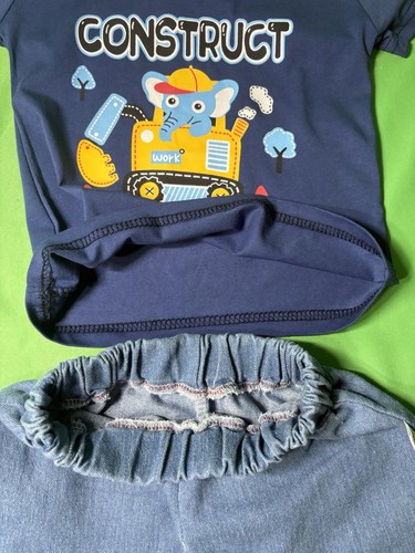 Kids’ Summer Outfit – T-Shirt & Denim Pants Set. M-2T - Picture 7 of 9
