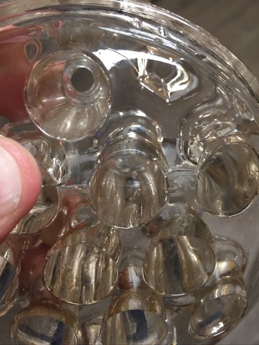 Vintage Blumen Frosch Klarglas 13 Loch Blumenhalter 4,5 Zoll Rund - Bild 8 von 8