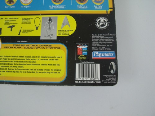 Star Trek TOS 1997 Playmates CAPTAIN KIRK Environmental Suit +Trading Card - MOC - Picture 8 of 11