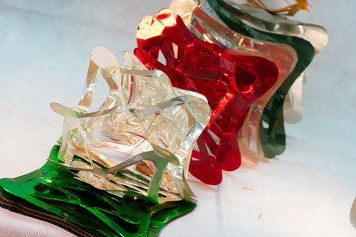 Christmas Foil Decoration Accordion Snowflake Streamer Garland, Mid Century - Picture 6 of 11