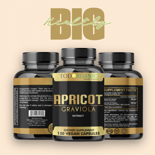 Vegan Dietary Supplement - Apricot and Graviola Extract 120 Capsules - Picture 6 of 7