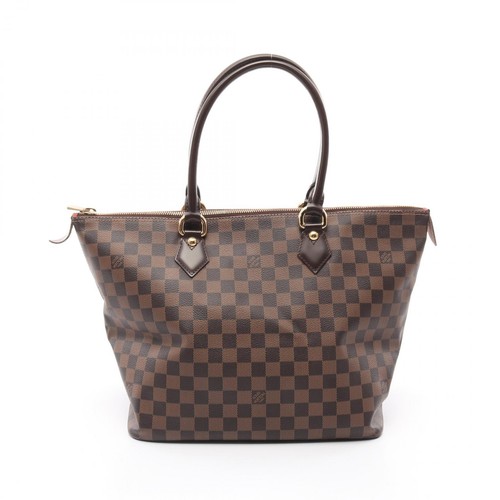 LOUIS VUITTON Saleya MM Tote shoulder Bag N51182 Damier leather Brown Ebene Used - Picture 1 of 12