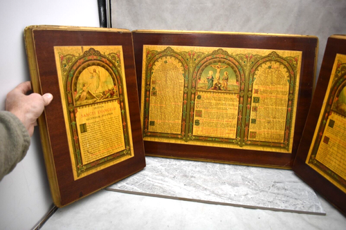 Set ältere lateinische Messekarte für Ihre Kirche, laminiert auf Holzplatten (CU740) - Bild 2 von 18