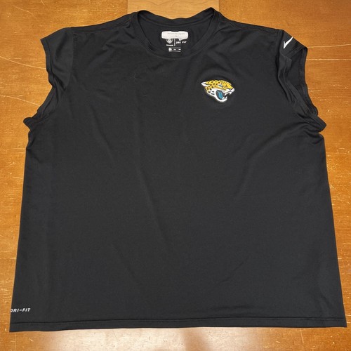 Jacksonville Jaguars Shirt Mens 3XL Black Tank Player Issued NFL Dri Fit Nike