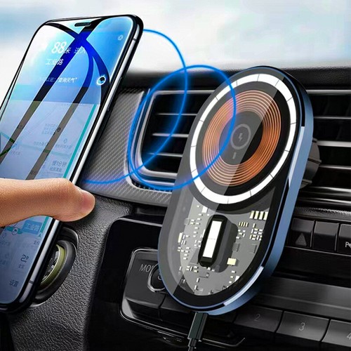 For Google Pixel 9 8 Pro 7A 6 5 Car Wireless Fast Charger Magnetic Phone Holder - Picture 2 of 21