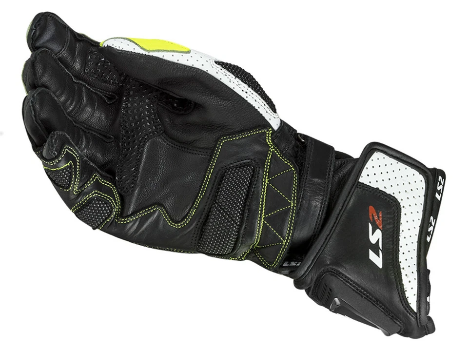 LS2 Gloves Swift Racing Black Yellow Racing Biker Glove From Rin - Image 2 of 3
