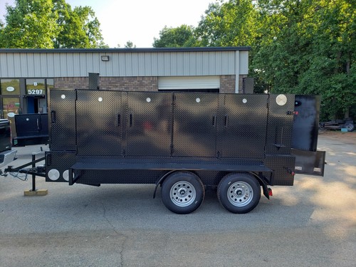 Mega Big BUTT w Sinks Storage BBQ Smoker Grill Trailer Food Truck Concession - Picture 7 of 12
