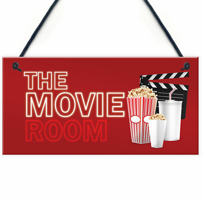 Home Cinema Room Hanging Sign Decor Gift Man Cave Shed Summer House - Red Shed Home Decor And Gifts Home Cinema Room Hanging Sign Decor Gift Man Cave Shed Summer House - Red Shed Home Decor And Gifts