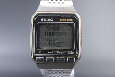 SEIKO MEMO DIARY デジタル腕時計 ステンレススチール