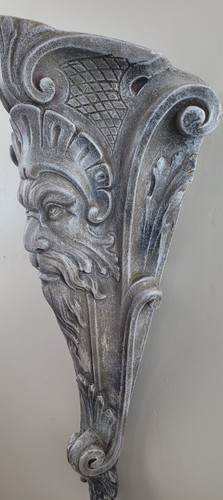 Jardinera de arte de pared gótica vintage cara de hombre viejo hombre verde RARA - Imagen 7 de 9