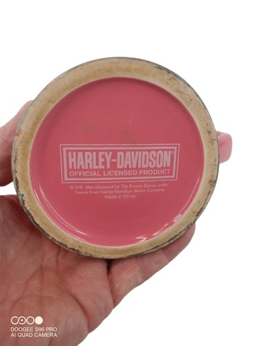 Harley Davidson Motorcycles Mauve Pink Flames Coffee Mug Tea Cup Russ Berrie 09 - Picture 8 of 12
