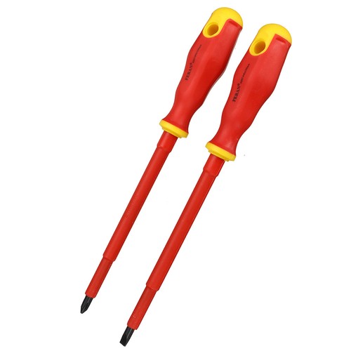 Jeu d'outils tournevis à main magnétique isolé pour électricien à fente et Phillips - Photo 2/8