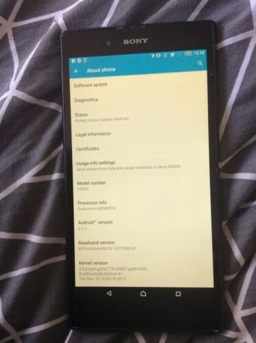 Sony Xperia Z Ultra C6833 6.4” XL LARGE Screen Smartphone! 4g 256gb Sd VERY RARE - Picture 6 of 7