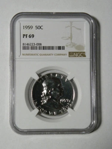 1959 50C Silver Proof Franklin Half Dollar NGC PF 69 008