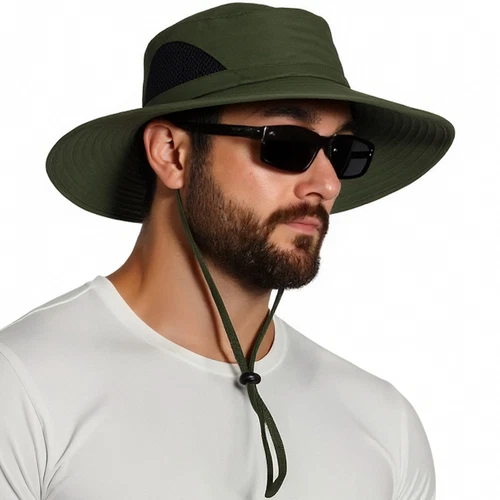 Wide Brim Sun Hat UPF 50+ UV Protection Waterproof Packable Bucket Hat for Me...