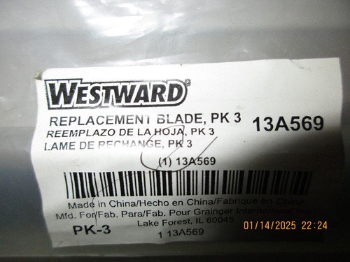 Westward Replacement Blade, For 5LG17, 3 Blades - Picture 2 of 5