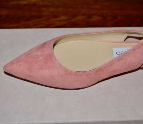 NIB JIMMY CHOO ROSEWOOD SUEDE HARPERS SANDALS FLATS - Picture 3 of 8