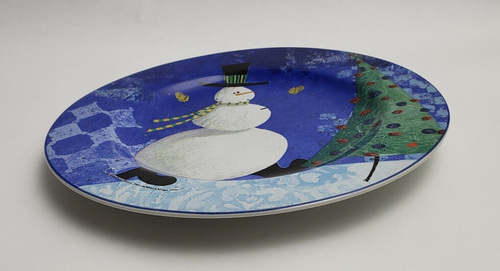 Juego de 4 platos de ensalada The Sakura Table muñeco de nieve Snow Pals 8 1/8" Zulauf - Imagen 8 de 18