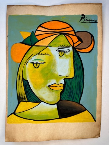Pablo Picasso COA art painting original drawing vintage paper signed stamped