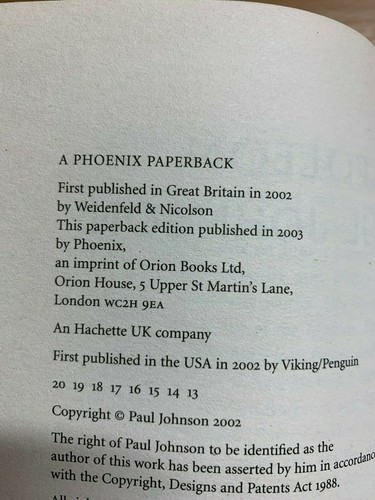 2003 "NAPOLEON" PAUL JOHNSON MILITARY HISTORY PAPERBACK BOOK (P4) - Picture 12 of 12