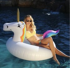 Unicorn Pool Float Party Tube Inflatable Rafts Adults  Kids Toys HUGE SIZE