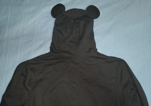 New nwot Disney Mickey Mouse Sweater Costume Zip Hoodie Micky Ears Kids Sz Large - Picture 7 of 11