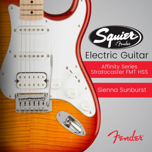 Fender Affinity Series Stratocaster FMT HSS Electric Guitar Orange Bundle - Picture 2 of 7