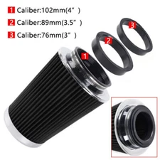 High Flow Performance Cold Air Intake Air Filter 3", 3.5", 4" Inlet, 7.8" Tall