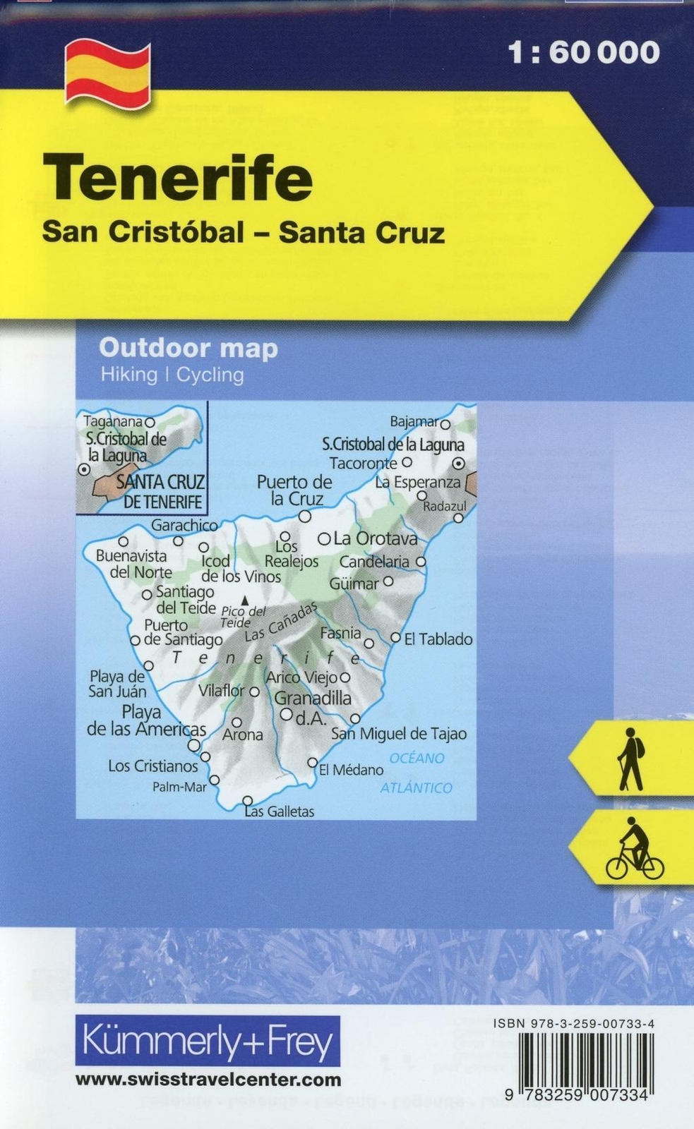 Thumbnail - Kuf Outdoorkarte Teneriffa 1 : 60 000 | San Cristóbal - Santa Cruz |