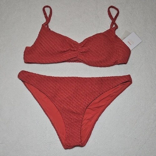 Andie Symi Top & Cheeky Bottom Bikini Swimsuit Set Size Large New Colorful