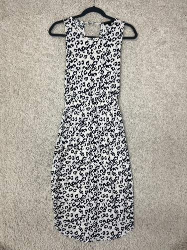 Banana Republic Midikleid mit gekreuztem Rücken Damen klein ärmellos Animalprint - Bild 1 von 12