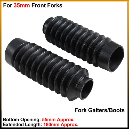 35mm Motorcycle Front Fork Gaiters Shock Absorber Boots Suspension Rubber Cover - Picture 1 of 9