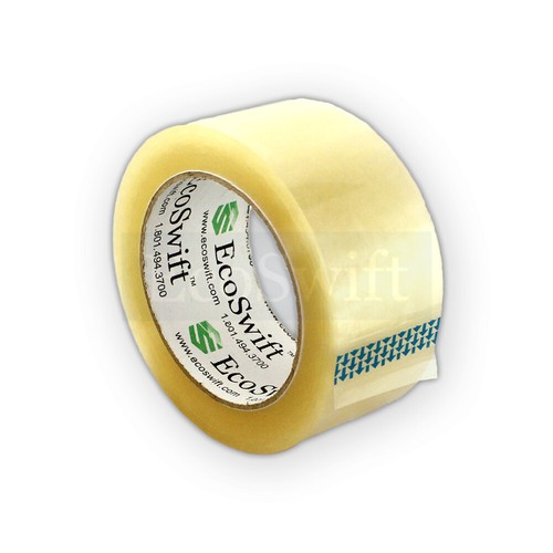 4 ROTOLI EcoSwift Scatola di Cartone Sigillante Imballaggio Nastro Imballaggio 1,6mil 2" x 330 piedi - Foto 2 di 6