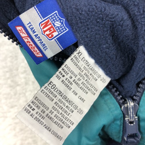 Vintage Reebok Miami Dolphins Reversible Hooded Fleece Lined Jacket Boys Size XL - Bild 9 von 11