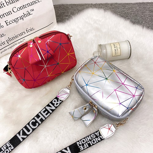 Girls Cosmetic Bag Women's Bag Printed Wide Shoulder Strap Small Messenger Bag - Picture 9 of 18