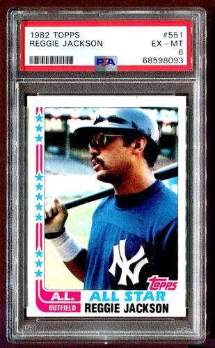 1982 Reggie Jackson #551 Topps All Star PSA 6 EX MINT (YANKEES) *VERSANDKOSTENFREI*