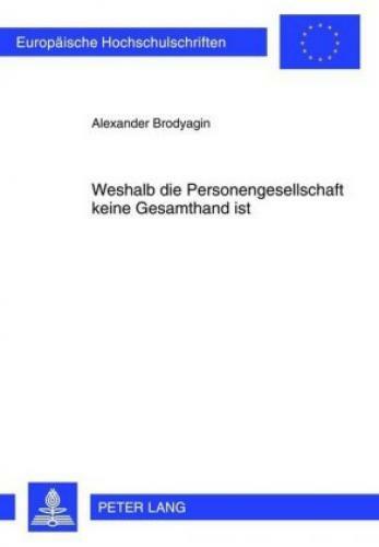 Thumbnail - Weshalb Die Personengesellschaft Keine Gesamthand Ist Masterarbeit