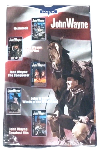 JOHN WAYNE AMERICAN HERO OF THE MOVIES 5 TAPE SET VHS - Picture 3 of 7