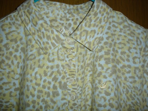 NWT WOMEN'S GLORIA VANDERBILT PULLOVER COTTON BLOUSE/TOP-SIZE XL-YELLOW/BROWN - Picture 4 of 15