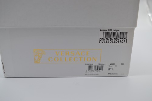 New $545 Versace Collection Side Zip Black Scarpe Nero V900384S Sz 44/11 Rare - Picture 7 of 7