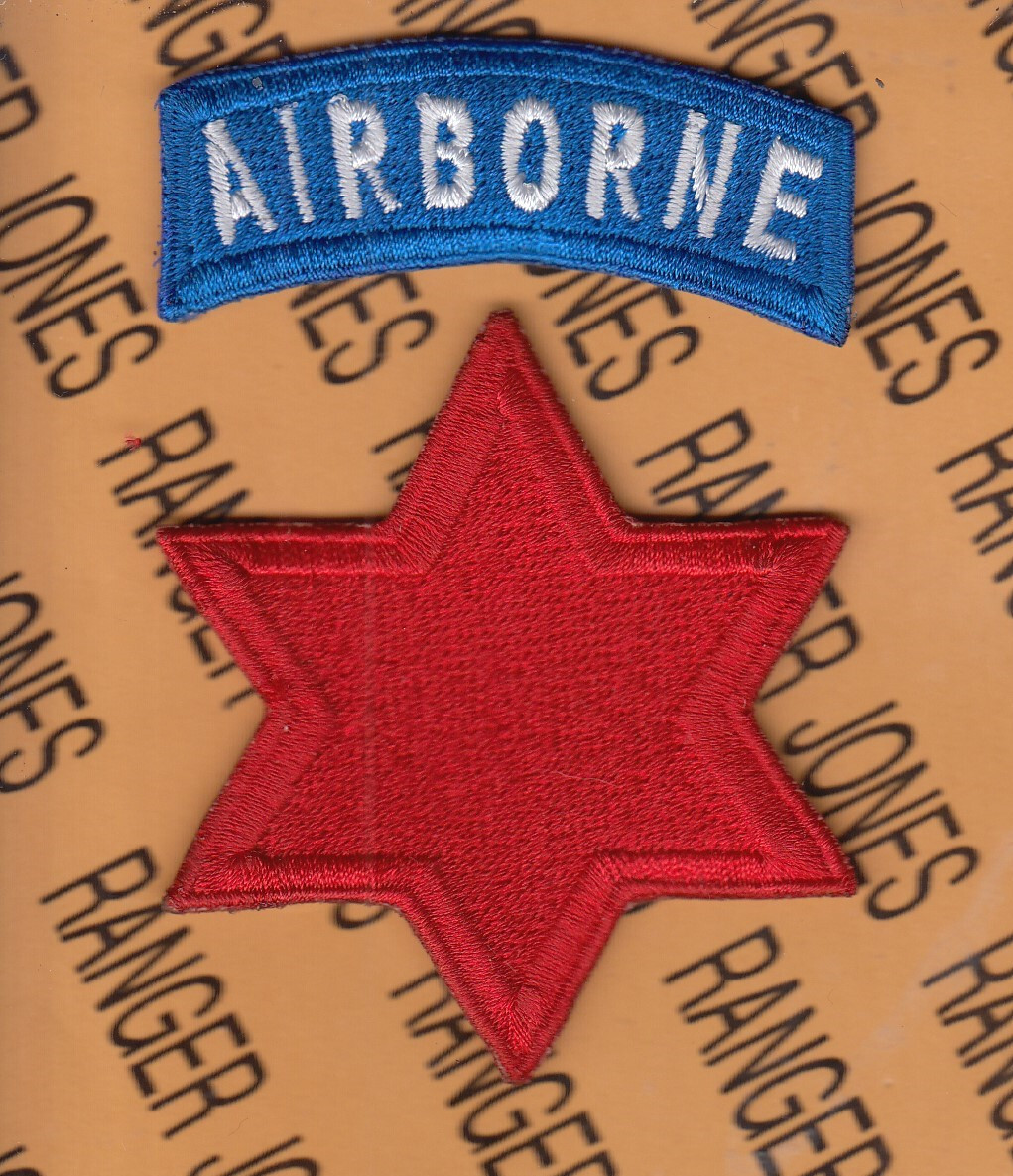 American Anthem· AOR·シール帯 US Army 6th Infantry Division Airborne Arctic patch tab set