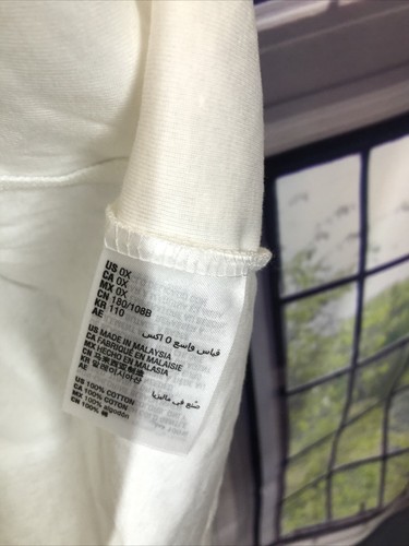Karen Scott 1X NWT Short Sleeve Grommet Accented Cotton V-Neck Shirt White - Picture 6 of 8