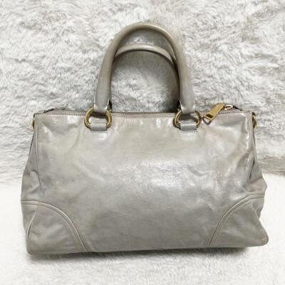 バッグ Vintage Prada Grey Leather Shoulder Bag PRADA Vintage Grey Leather Crossbody Bag | eBay