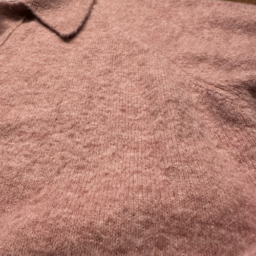 Nanushka Crop Cardigan L Pink Alpaca Wool Blend Sweater Luxury Glam Chic Career - Picture 6 of 14