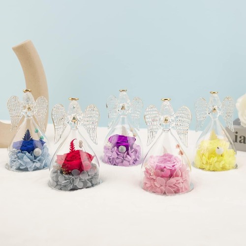 Miofula Ewige Rose im Engel Figur Geschenke für Mama, Handgefertigte Forever ... - Bild 6 von 7